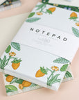 botanical strawberry notepad from floating thistle