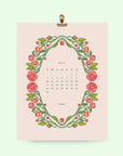 2026 Floral Wall Calendar 8.5x11"