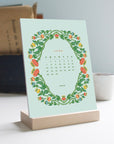2026 Desk Calendar with Wooden Stand