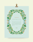 2026 Floral Wall Calendar 8.5x11"