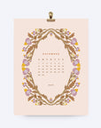 2026 Floral Wall Calendar 8.5x11"