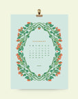 2026 Floral Wall Calendar 8.5x11"