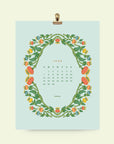 2026 Floral Wall Calendar 8.5x11"