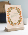 2026 Desk Calendar with Wooden Stand