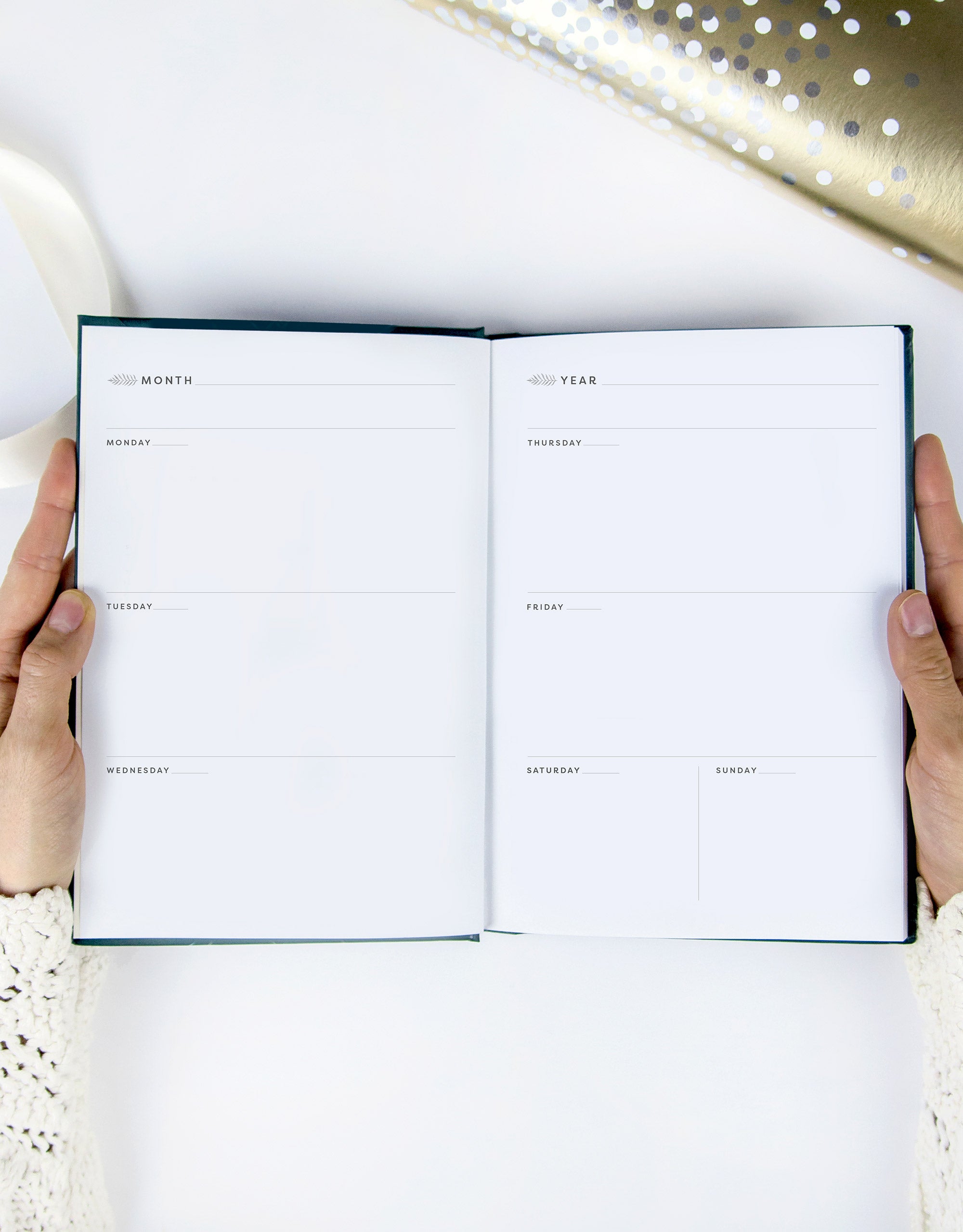 simple hardcover weekly planner