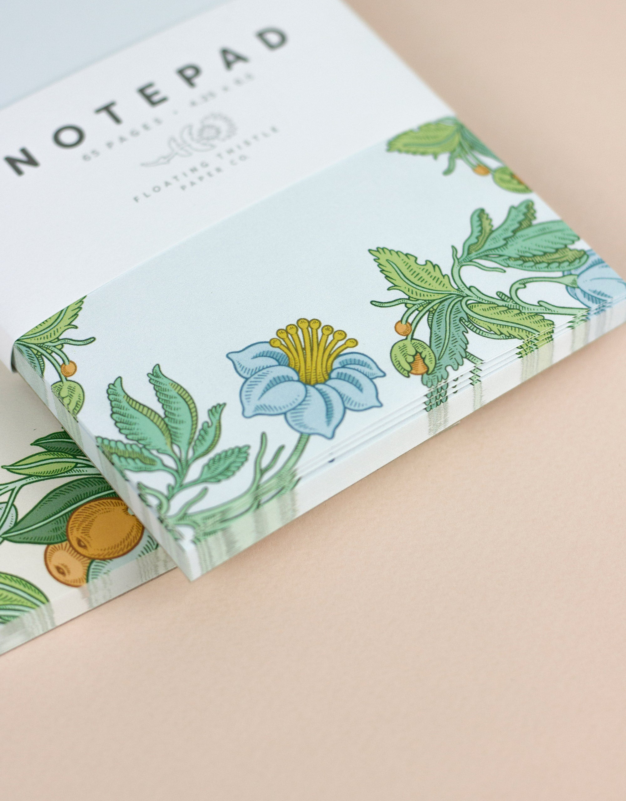 pretty notepad with flowers