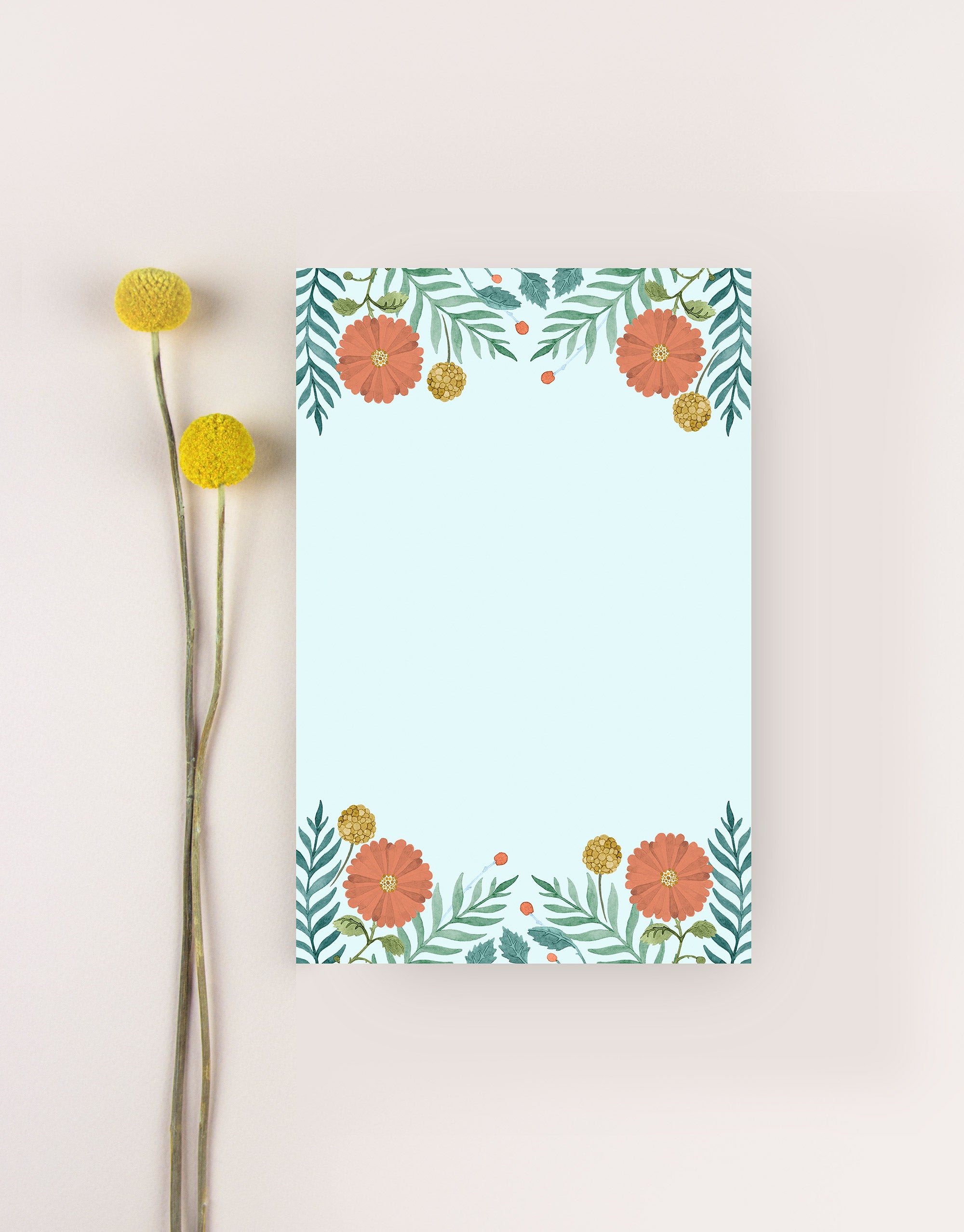 floral notepad