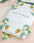 botanical strawberry notepad from floating thistle 