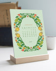 2026 Desk Calendar with Wooden Stand