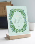 2026 Desk Calendar with Wooden Stand