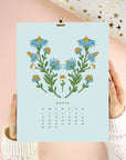 2026 Flower Wall Calendar 8.5x11"