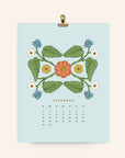 2026 Flower Wall Calendar 8.5x11"