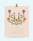 2026 Flower Wall Calendar 8.5x11"