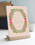 2026 Desk Calendar with Wooden Stand