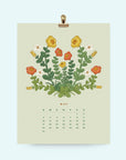 2026 Flower Wall Calendar 8.5x11"