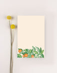 notepad with oranges botanical illustartion