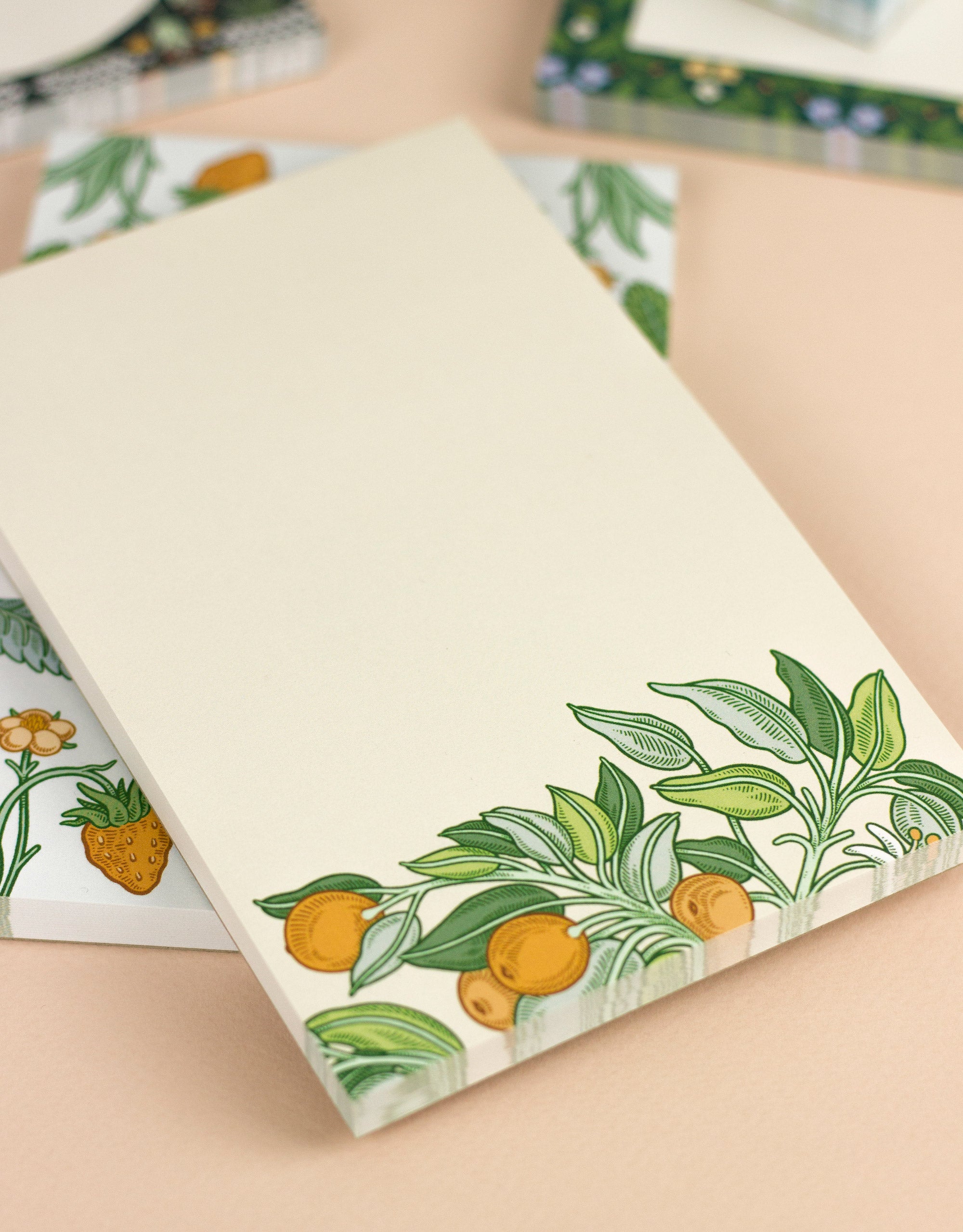 kitchen notepad with oranges 