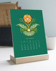 2025 Desk Calendar with Wooden Stand