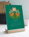 2025 Desk Calendar with Wooden Stand