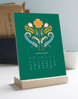 2025 Desk Calendar with Wooden Stand