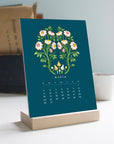 2025 Desk Calendar with Wooden Stand