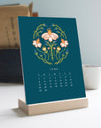 2025 Desk Calendar with Wooden Stand