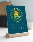 2025 Desk Calendar with Wooden Stand