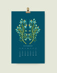 2025 Small Dark Wall Calendar