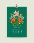 2025 Small Dark Wall Calendar