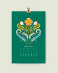 2025 Small Dark Wall Calendar