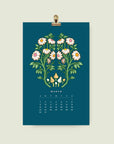 2025 Small Dark Wall Calendar