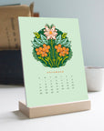 2025 Desk Calendar with Wooden Stand