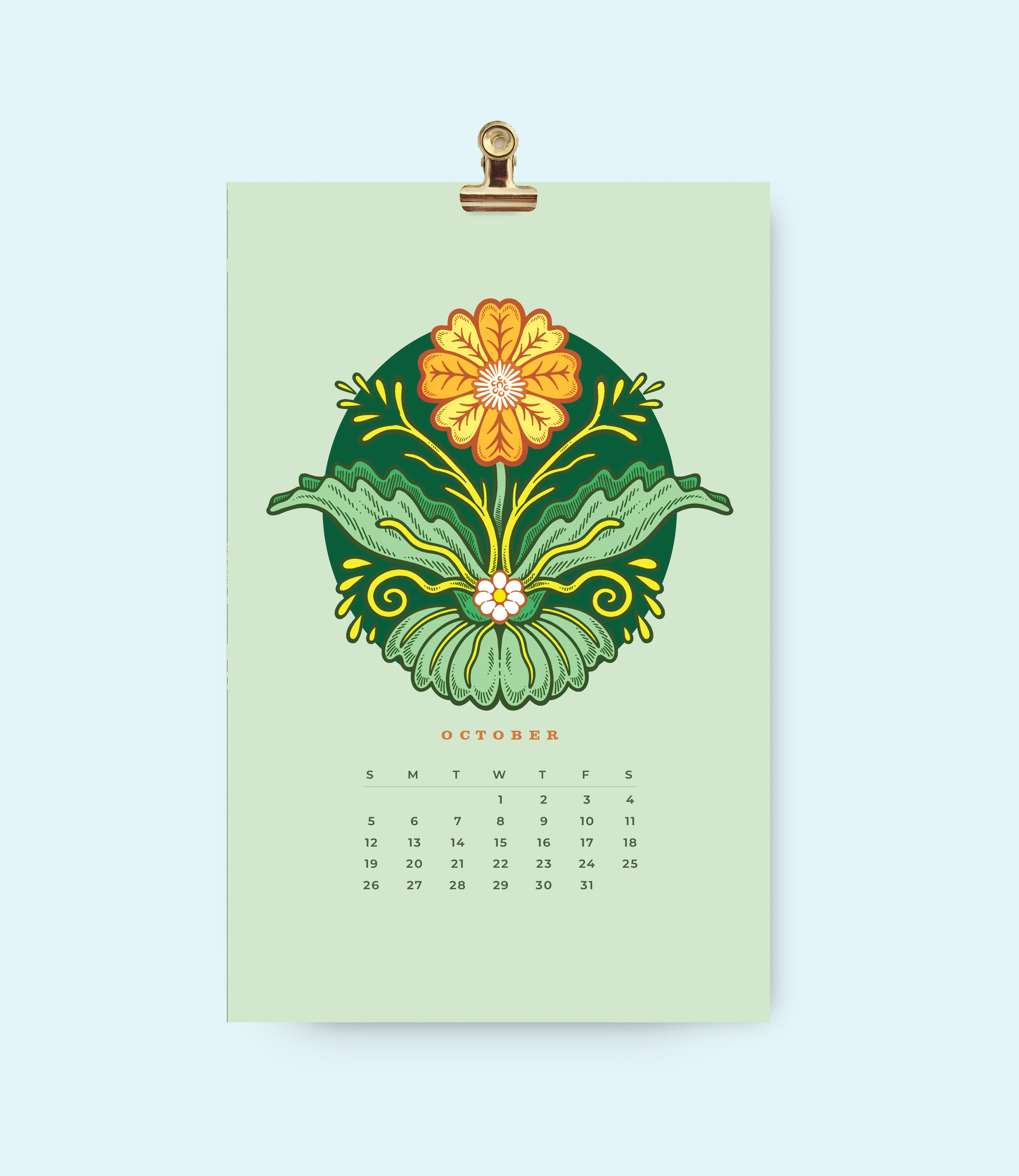 2025 Small Light Wall Calendar
