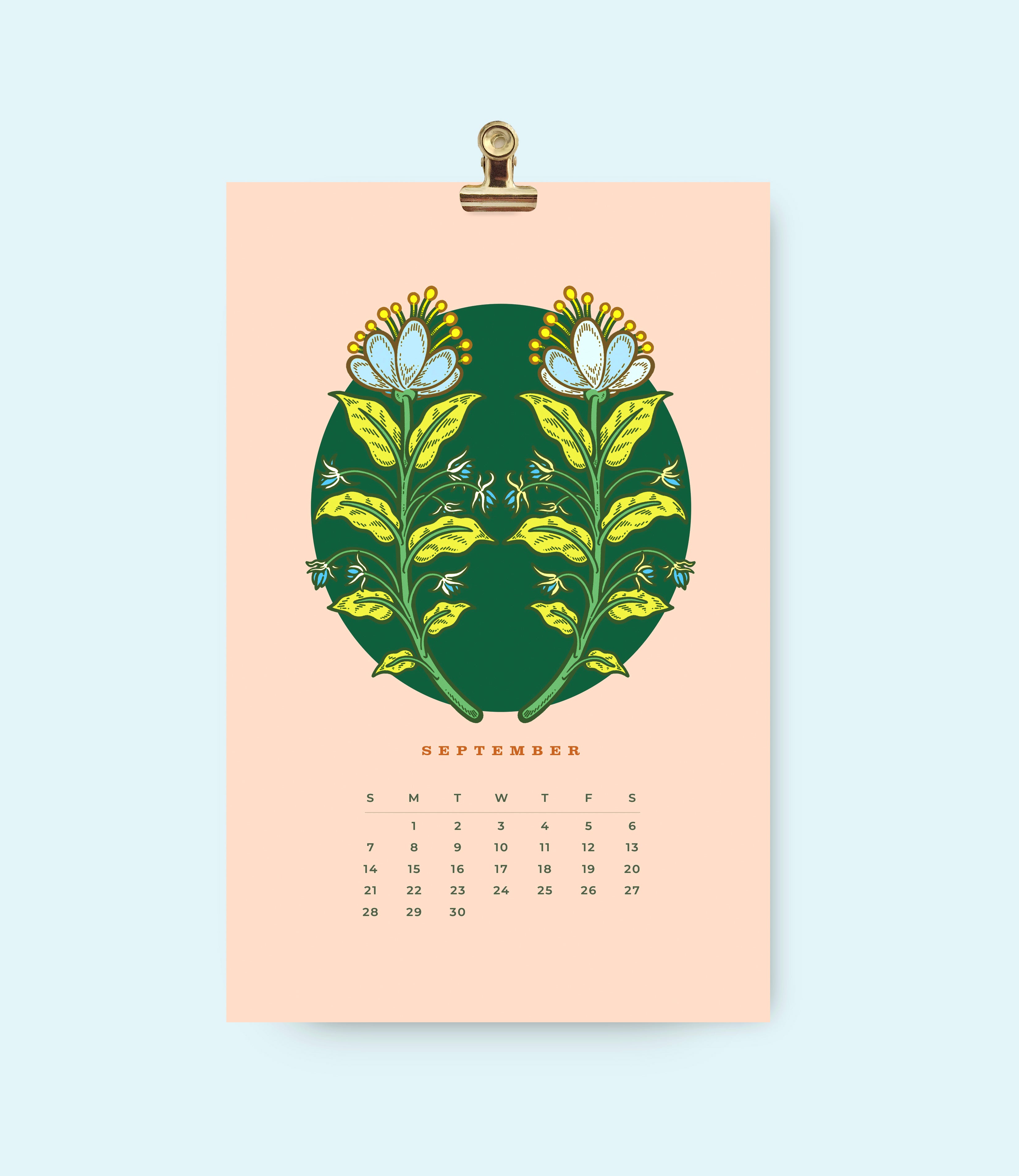 2025 Small Light Wall Calendar