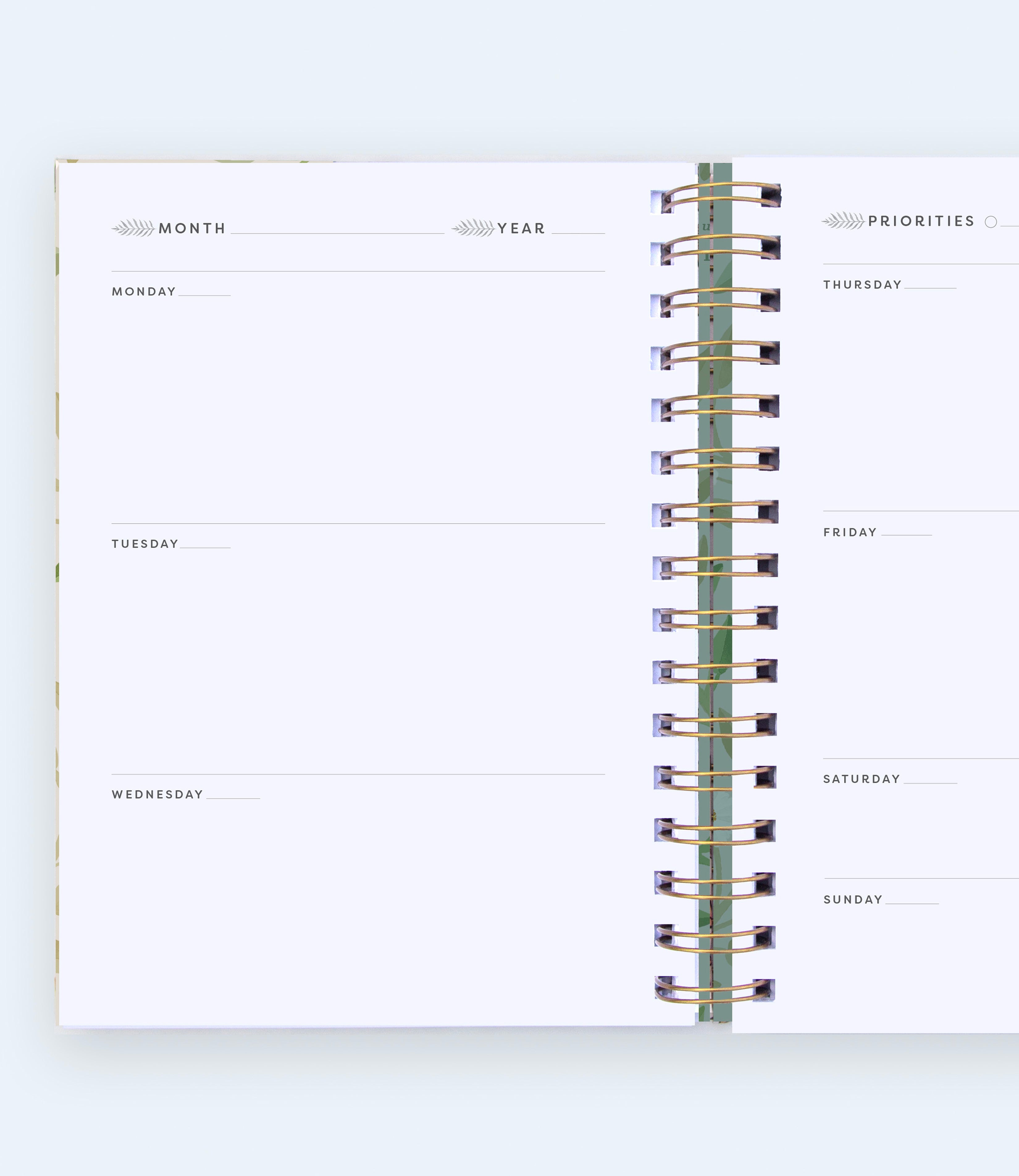 Hardcover Undated Weekly Planner