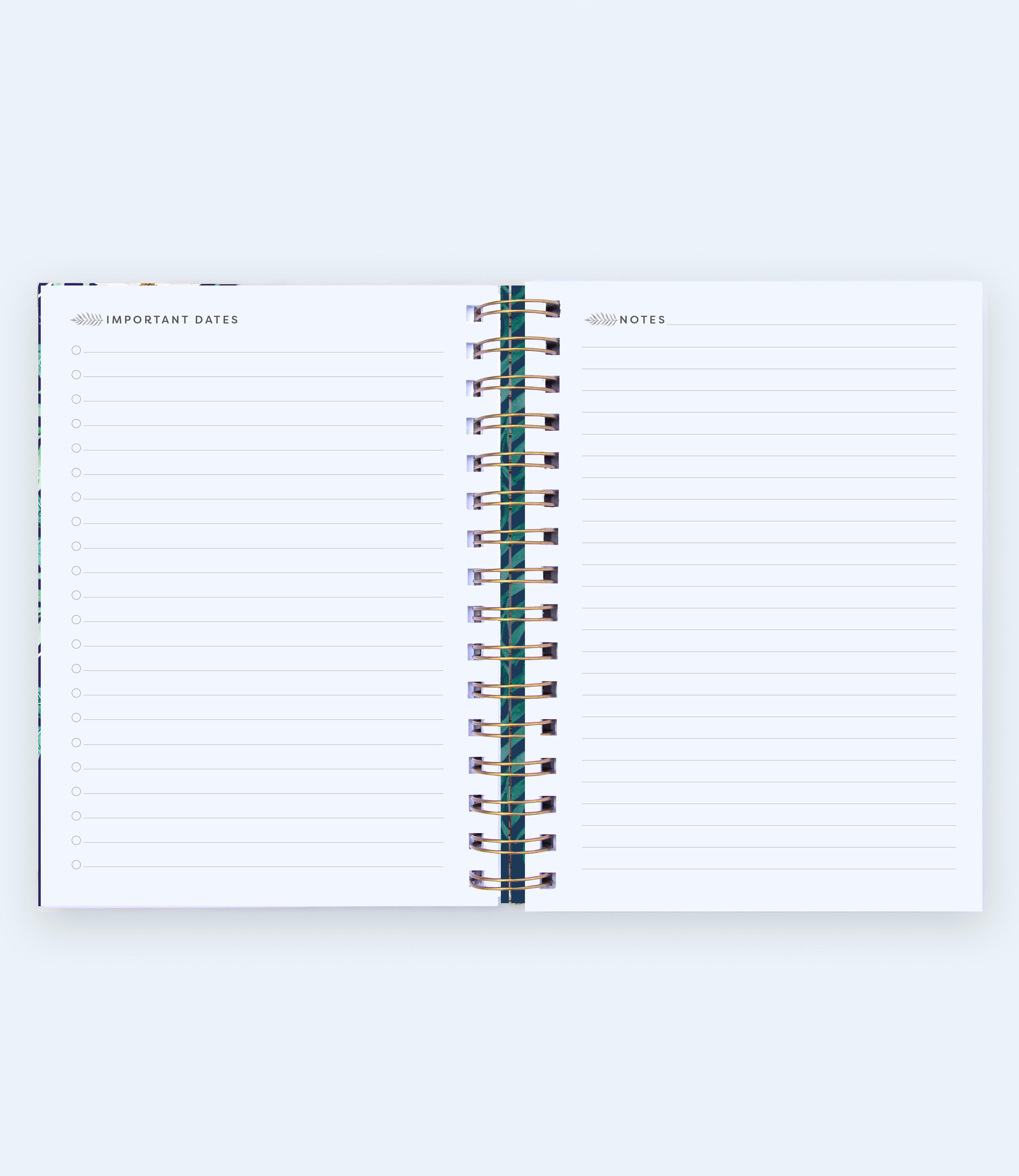 Hardcover Undated Weekly Planner