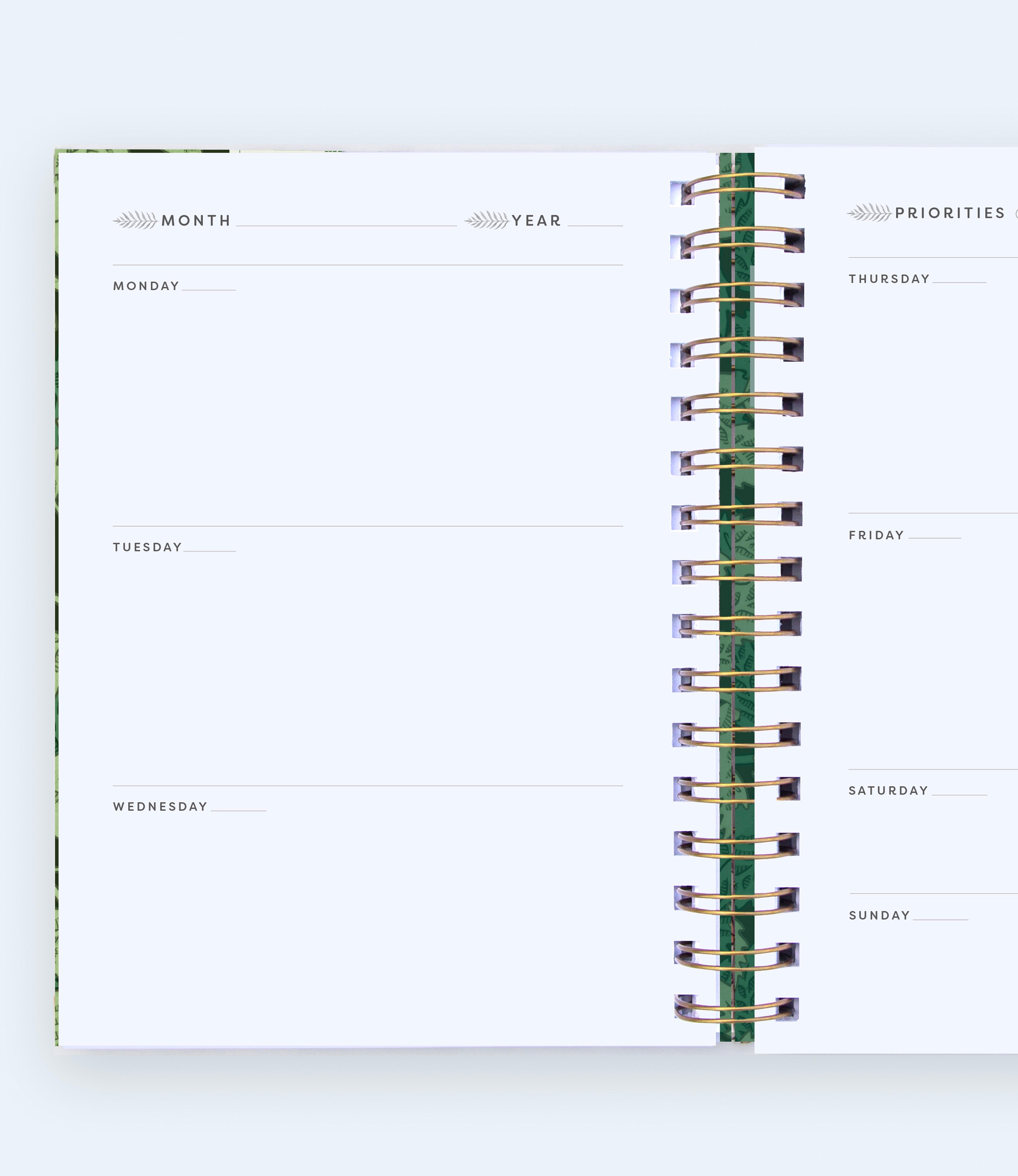 Hardcover Undated Weekly Planner