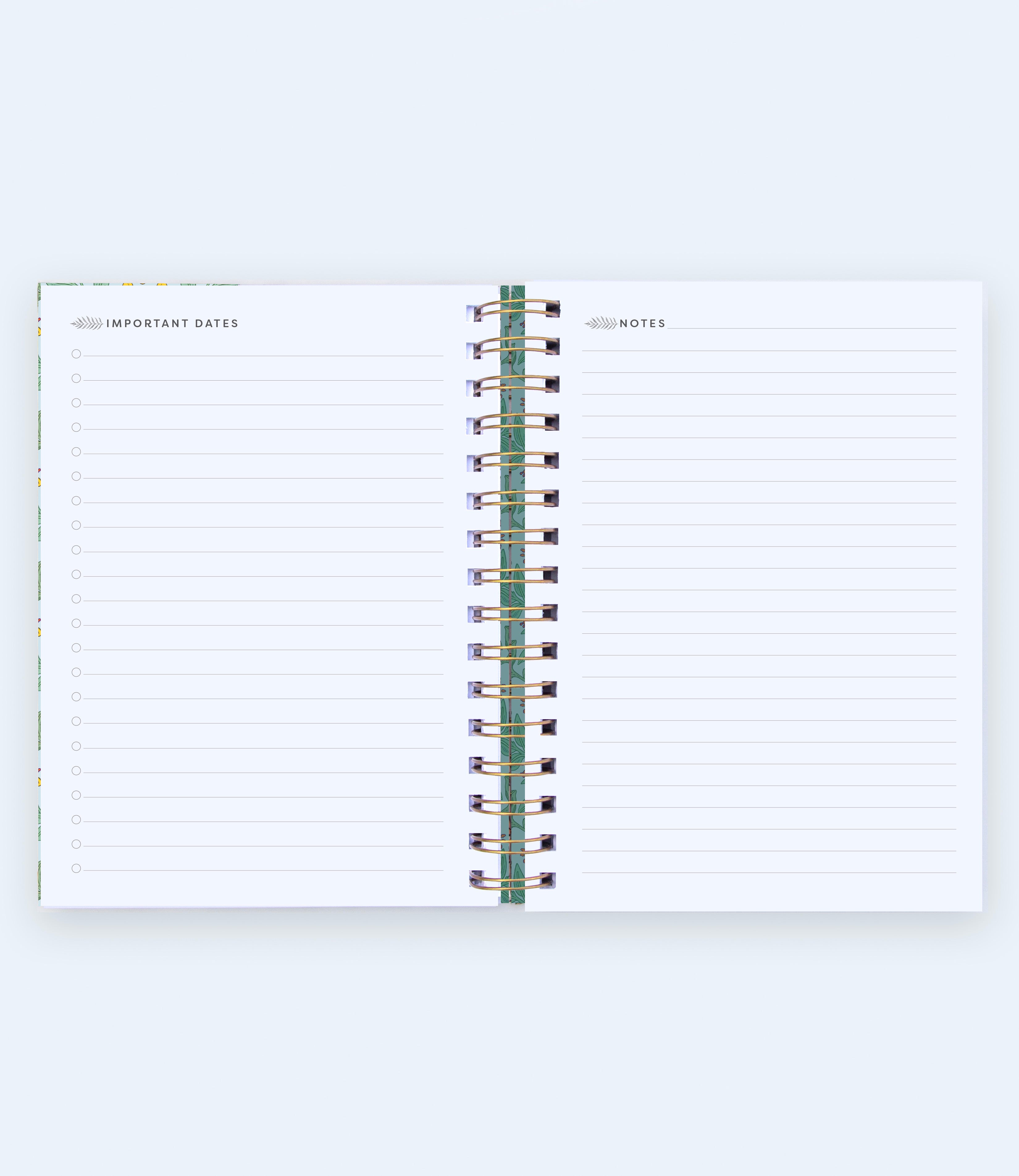 Hardcover Undated Weekly Planner