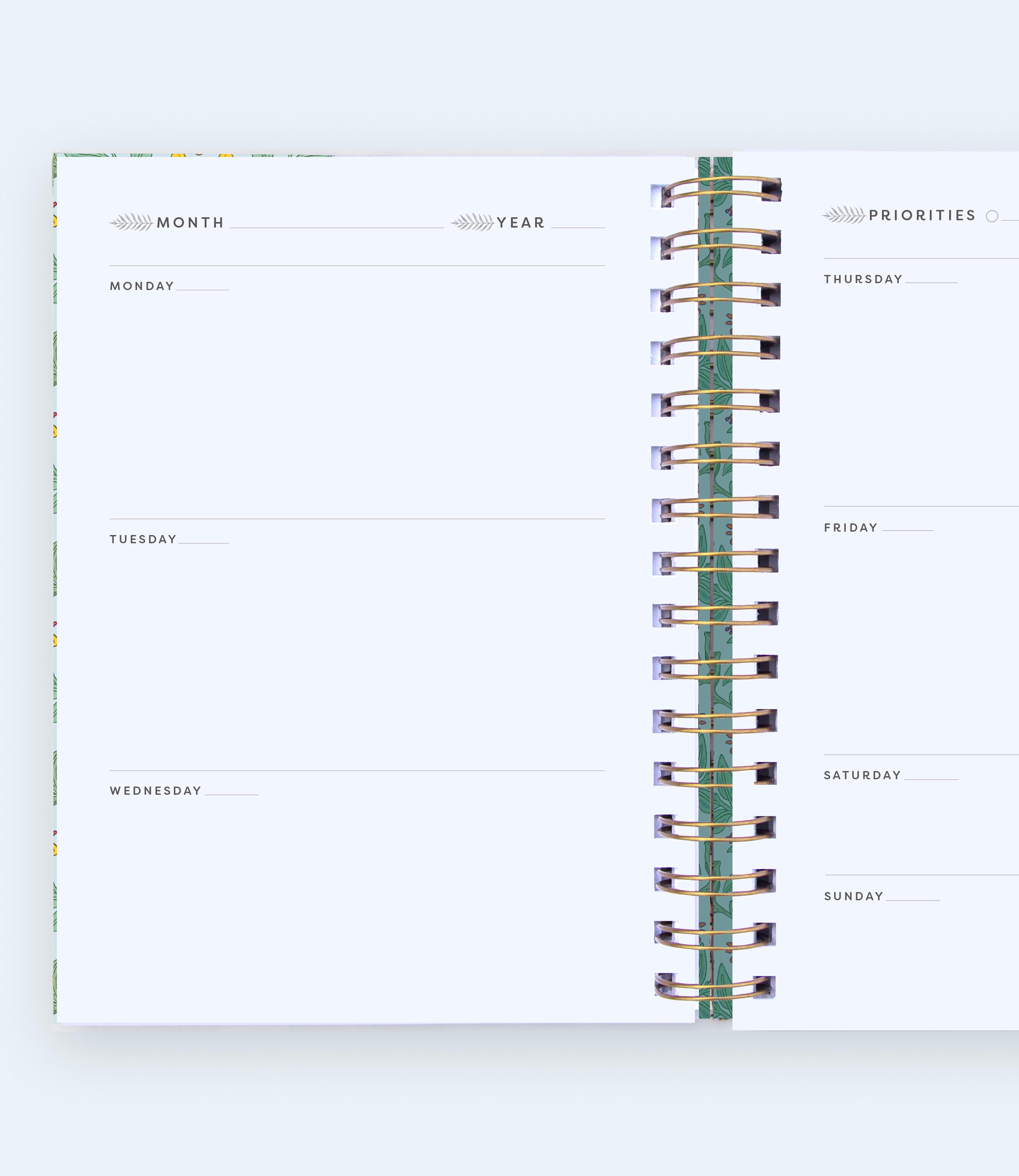 Hardcover Undated Weekly Planner