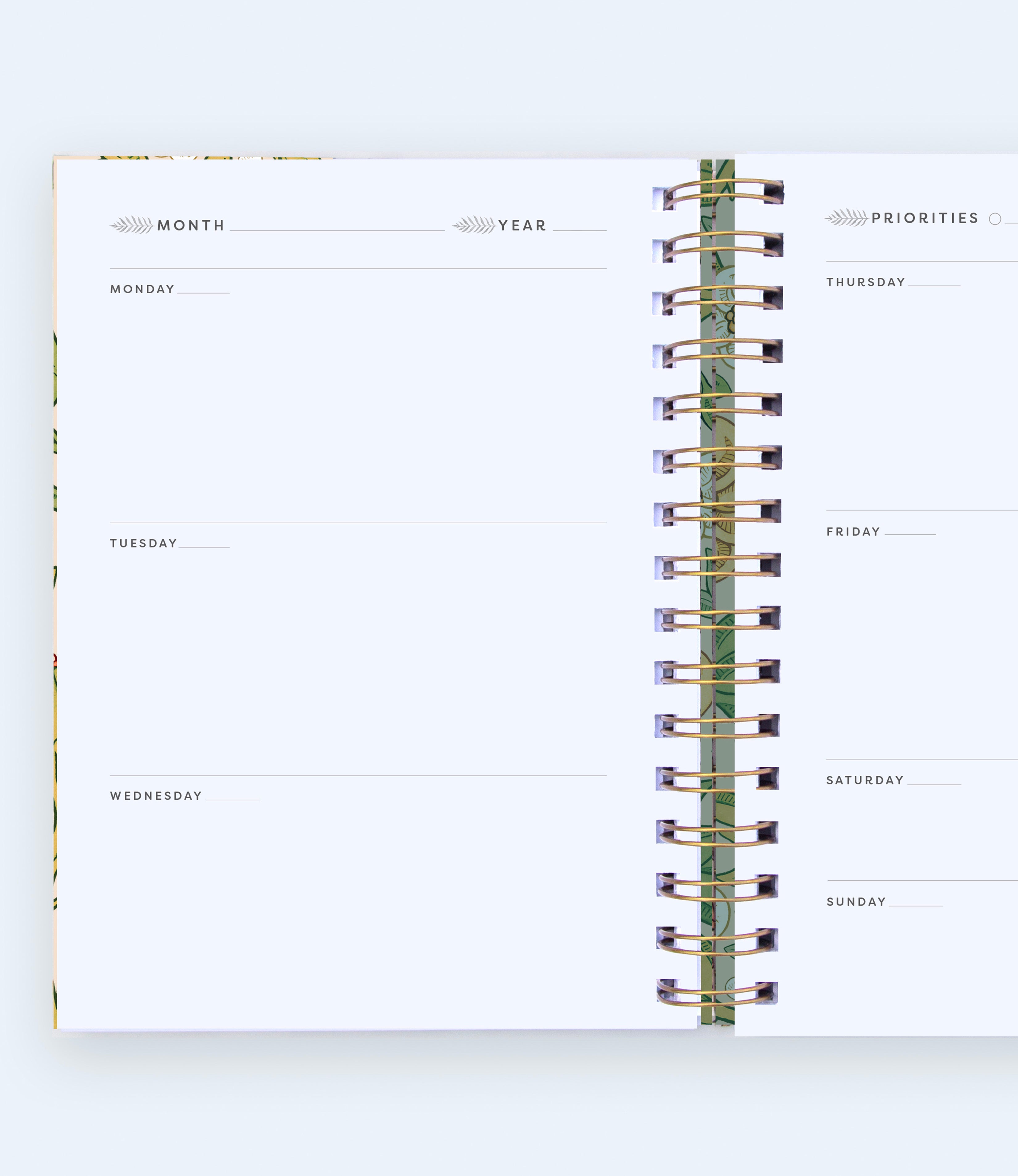 Hardcover Undated Weekly Planner