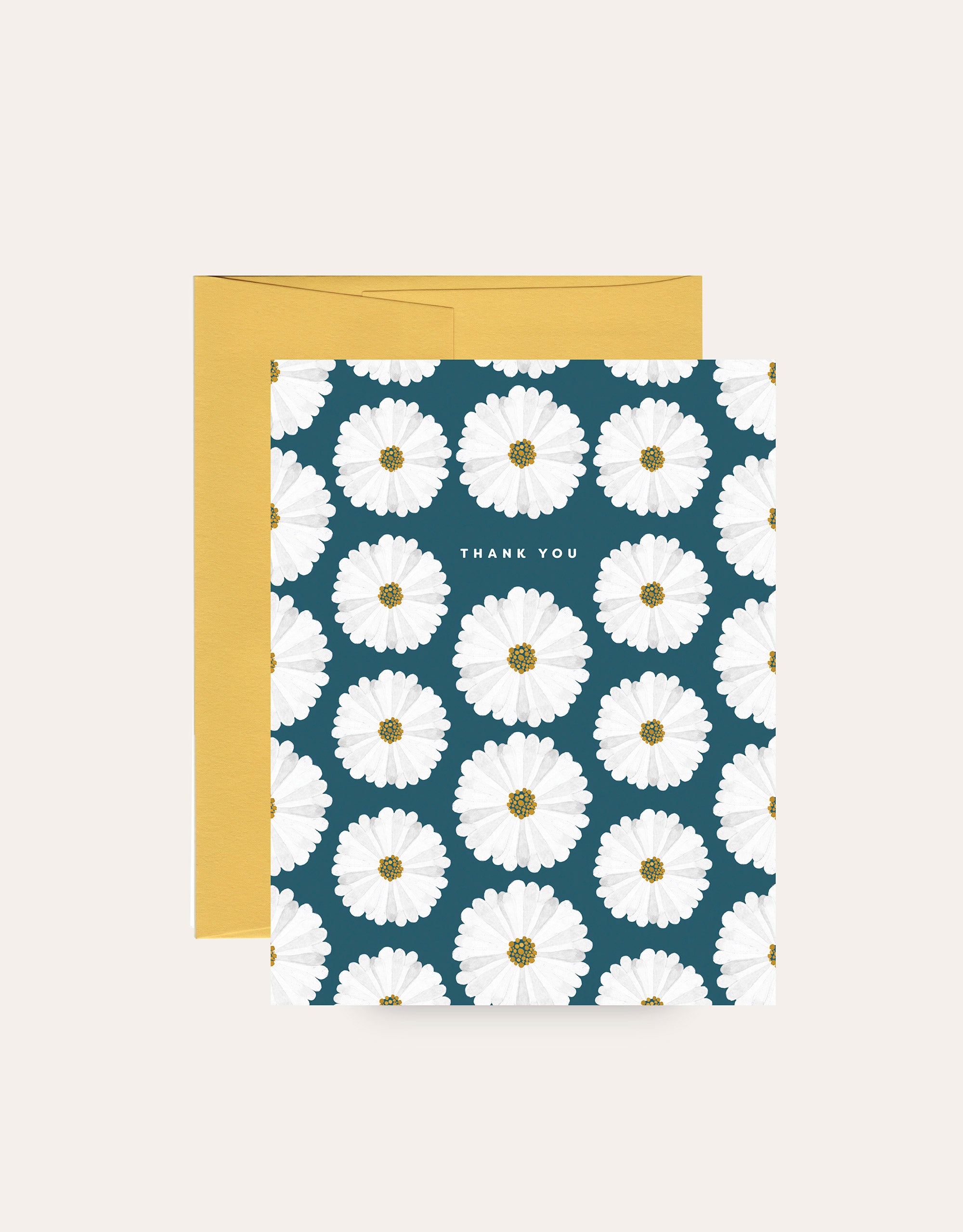 daisy thank you greeting card