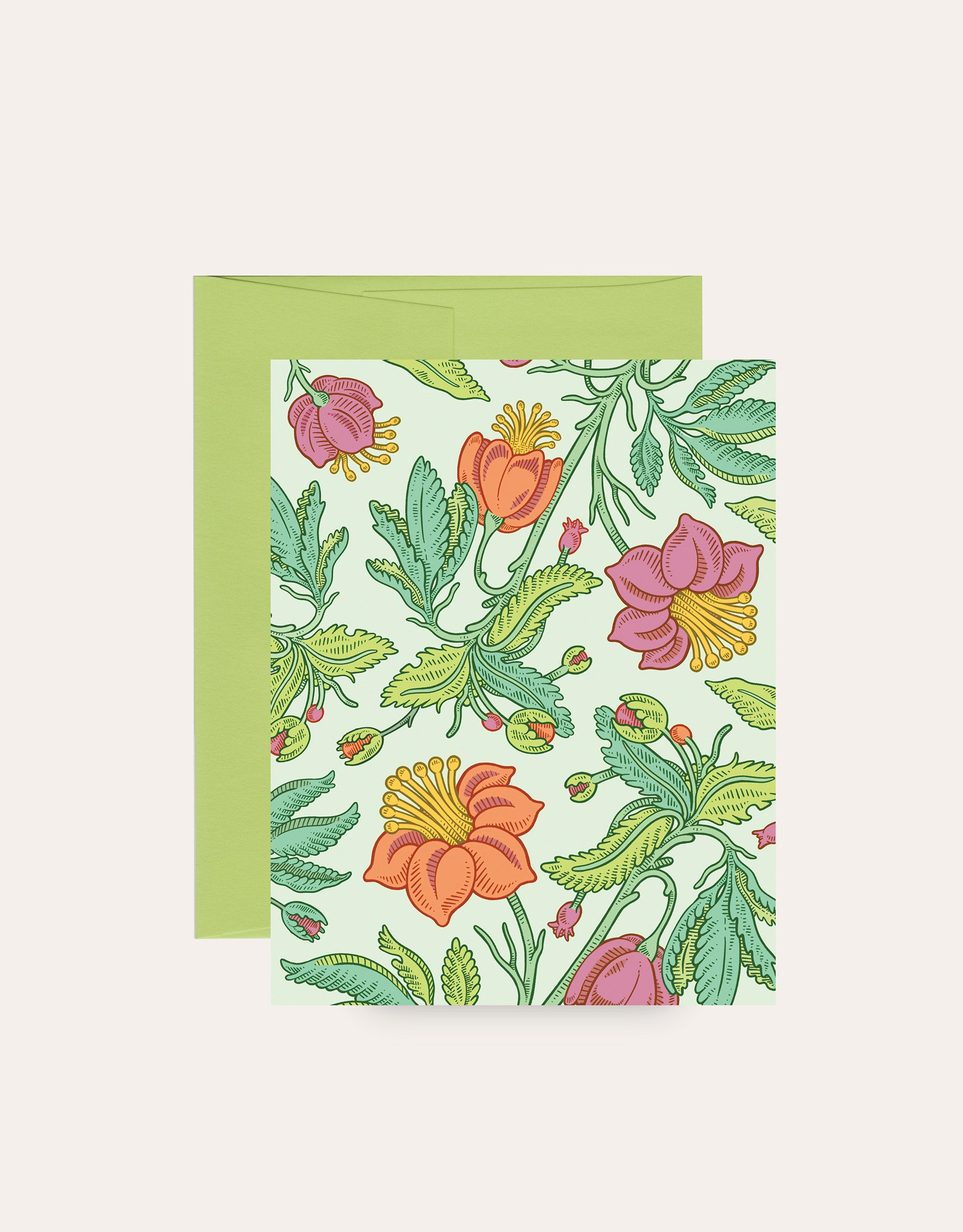 floral blank notecards with botanical illustration