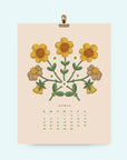 2026 Flower Wall Calendar 8.5x11"