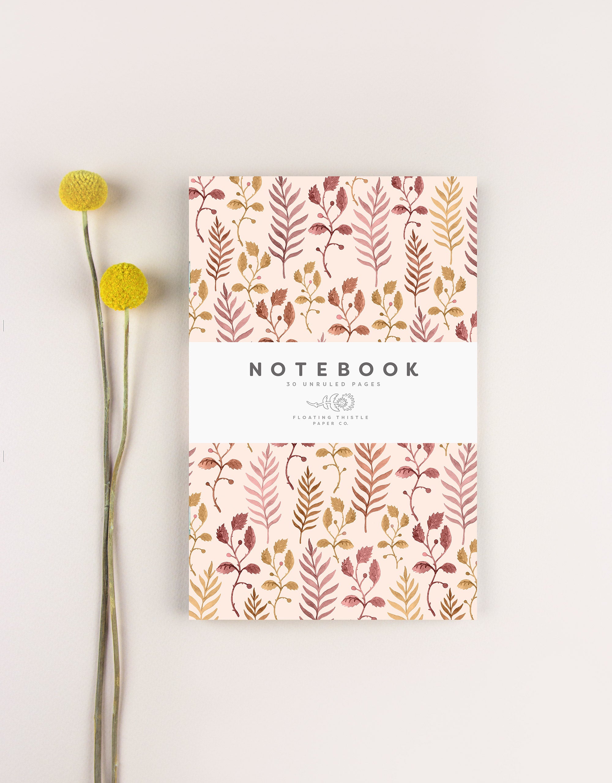 floral blank notebook