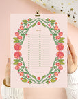 Floral Perpetual Birthday Wall Calendar